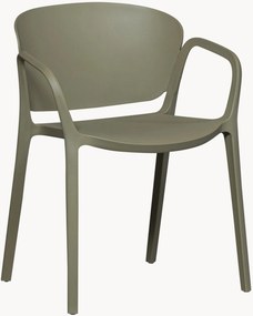 Cadeiras de jantar empilháveis para jardim com apoio de braços Bent, conjunto de 2