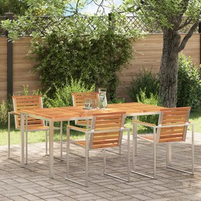 vidaXL Mesa de Jantar 180x90x75 cm Madeira Sólida de Acácia