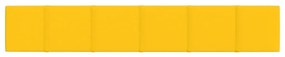 Painel de parede 12 pcs 90x15 cm veludo 1,62 m² amarelo