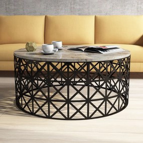 Mesa de Centro Selin – Branco – 90x38x90 cm