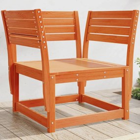 844676 vidaXL Cadeira de jardim madeira de pinho maciça castanho-cera