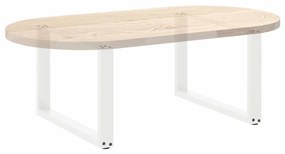Pés para mesa de centro em formato de U, 2 peças, branco, 70x (42-43)