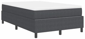 Cama Box com Colchão – Cinza Escuro, 120 x 200 cm, Tecido de Corduroy