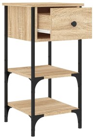 Mesa cabeceira 34x36x70 cm derivados madeira carvalho sonoma
