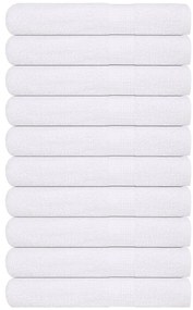 vidaXL Toalhas de sauna 10 pcs 80x200 cm 360 gsm 100% algodão branco