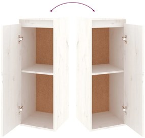 Móveis de TV 4 pcs madeira de pinho maciça branco