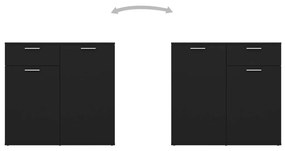 Aparador 80x36x75 cm derivados de madeira preto