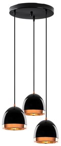 Candeeiro de Teto Mugo – Preto e Dourado – 35 x 35 x 110 cm
