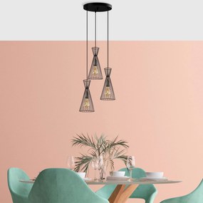 Candeeiro de Teto Teltom – Preto Antigo – 68 x 68 x 125 cm