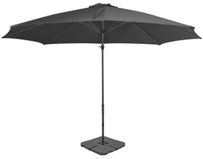 Guarda-sol de jardim com base portátil antracite