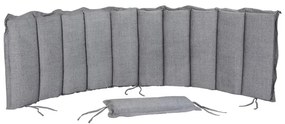 Almofada para espreguiçadeira 183x56x7cm cinza mesclado