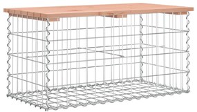 Banco jardim design gabião 83x44x42 cm madeira douglas maciça