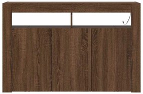 Aparador Carvalho Castanho Madeira Engenharia 116 x 30 x 75 cm