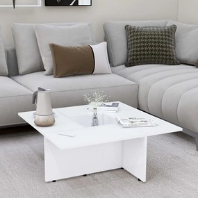 vidaXL Mesa de centro 79,5x79,5x30 cm contraplacado branco