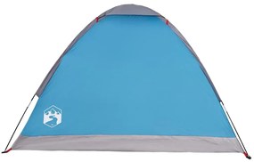Tenda de campismo cúpula para 2 pessoas impermeável azul
