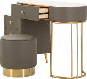 BED DESK SHARON GREY WITH STOOL CM 120X40X75 (STOOL SIZE Ø36X39)