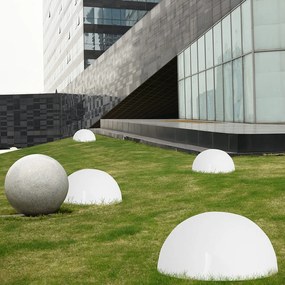 Conjunto de 3 luzes solares LED Jardim 20,5 x 10 cm semicirculares