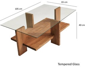 Mesa de Café Babylon – Madeira – 105cm x 40cm x 60cm
