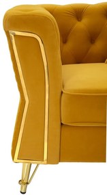 POLTRONA EMY MOSTARDA COM ALMOFADA 104X83X76 CM