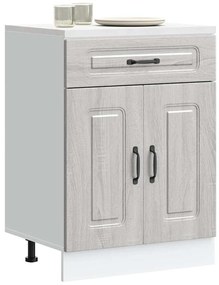 vidaXL Armário baixo cozinha Kalmar madeira engenharia sonoma cinzento