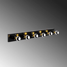 Candeeiro de Parede Mirro – Preto e Dourado – 10 x 10 x 91 cm