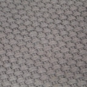 Tapete retangular natural 120x180 cm algodão cinza