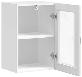 Armário de parede de cozinha com porta de vidro Porto branco