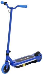 AIYAPLAY Trotinete Elétrica para Crianças Máx. 10 km/h Motor 80 W Autonomia Máxima 8 km Trotinete com Luzes LED Travão Traseiro 76x46x93 cm Azul