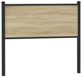 Cabeceira de cama 107 cm derivados madeira/aço carvalho sonoma