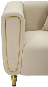 POLTRONA ALMA CREME COM ALMOFADA 97X81X71CM