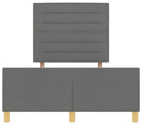 Estrutura de Cama de Tecido Cinza Escuro vidaXL 120x190 cm