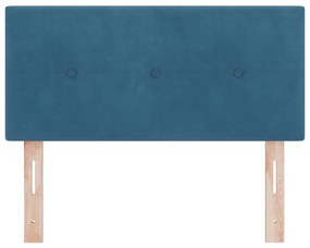 Cabeceira vidaXL Botão Estofada Azul Escuro 100 cm Veludo