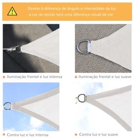 Outsunny Vela de Sombra Retangular 4x6 m Toldo Vela de HDPE com Proteç