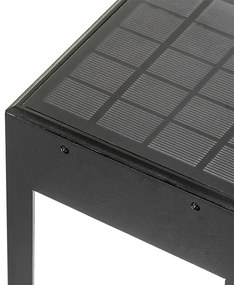 LED Candeeiro de pé de exterior preto 80 cm com médios e sensor solar - Charlotte Moderno