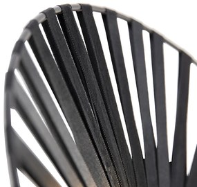 Candeeiro de parede rústico preto 40 cm - Leia