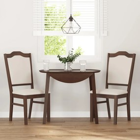 Cadeiras de jantar com almofadões 2 pcs madeira maciça castanho