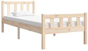 Estrutura de cama pequena solteiro 75x190 cm madeira maciça