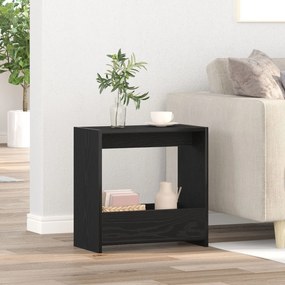 Mesa de Apoio vidaXL Preta em Madeira de Carvalho 50x26x50 cm