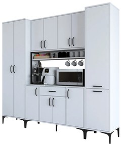 Armário Multiuso JE132 – Branco – 220x198,6x40 cm