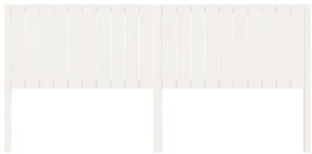 Cabeceira de cama 205,5x4x100 cm madeira de pinho maciça branco