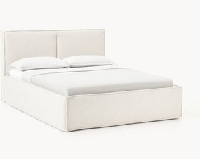 Cama estofada em bouclé com arrumação Dream