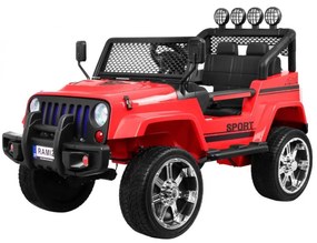 Jipe elétrico para Crianças NEW Raptor DRIFTER 4 x 4, 12V Rodas Espuma EVA, Assento couro Vermelho