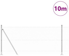 Cerca Hexagonal vidaXL 0.8x10 m Aço Galvanizado