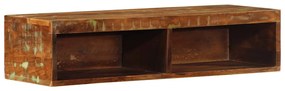 Armário de TV para parede 80x30x19 cm madeira recuperada maciça