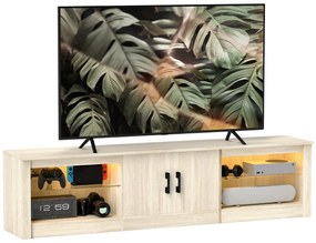 Móvel de TV Moderno com Luzes RGB 2 Orifícios para Cabos para Televiso