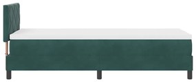 Cama Box Spring com Colchão verde escuro 80x200 cm Veludo
