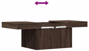 Mesa de centro 80x55x40 cm derivados madeira carvalho castanho