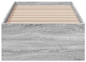 Estrutura cama 90x190 cm derivados de madeira cinzento sonoma