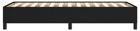 Estrutura de cama sem colchão 80x200 cm tecido preto