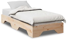 Cama sem colchão empilháveis 90x200 cm madeira maciça
